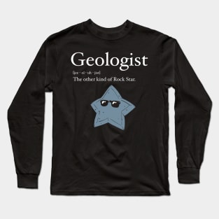 Geology T Shirt I Rock Star stone Long Sleeve T-Shirt